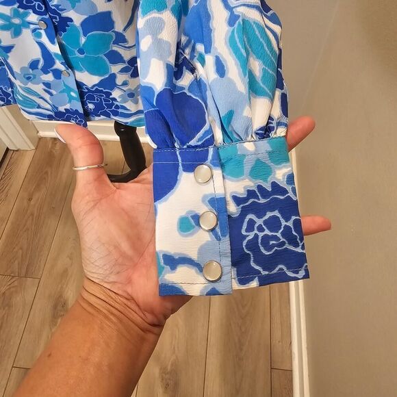 HbarC Women's Vintage Floral Western Shirt - Picture 3 of 6